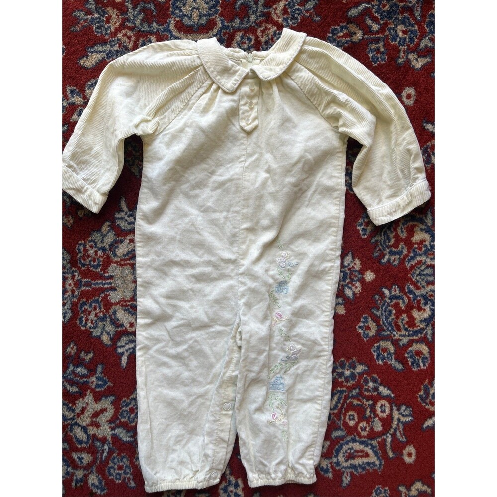 VTG Friemanit Yellow One Piece Romper 6 Months Infants 100% Cotton Spring